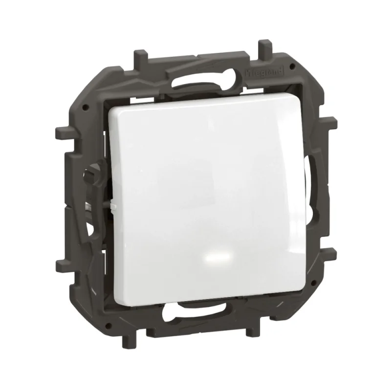Legrand Еднополюсен ключ 10A c LED индикатор 0.125 mA/230V Бял - Legrand Niloe New NP2111WH