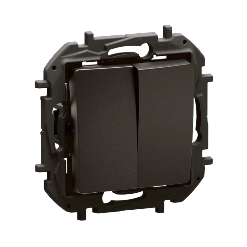 Legrand Double switch 10A Black - Legrand Niloe New NP2120BK