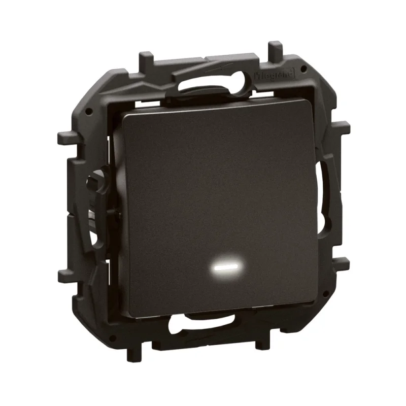 Legrand Девиаторен ключ 10A c LED индикатор 0.125 mA/230V Черен - Legrand Niloe New NP2211BK