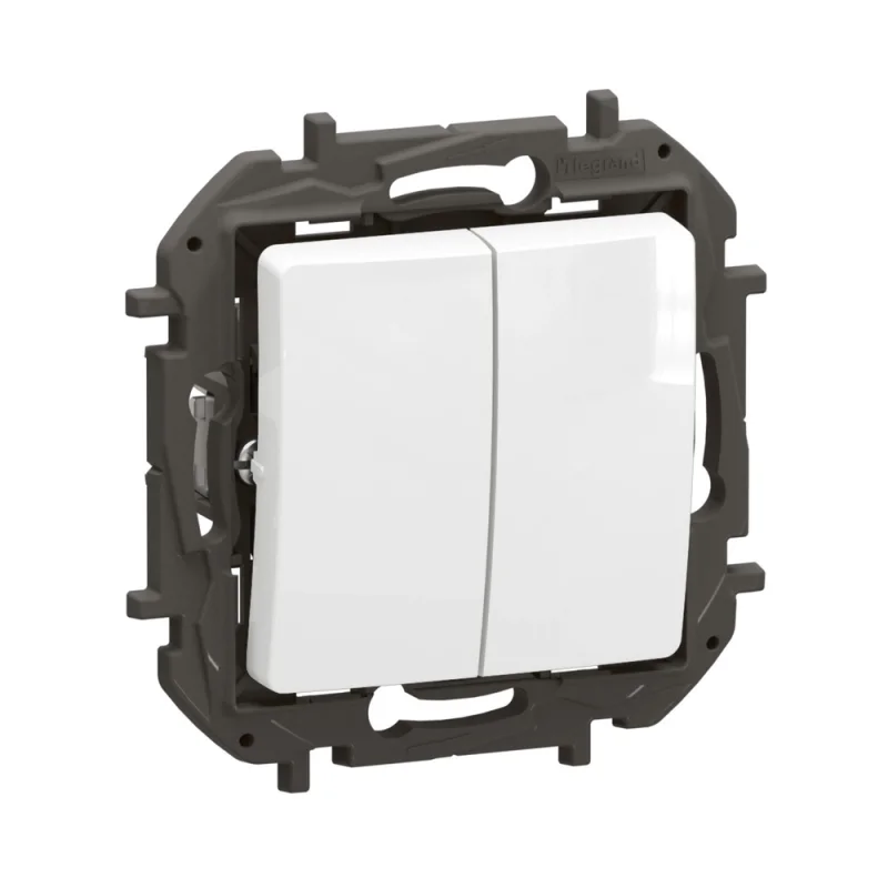 Legrand Double two-way switch 10A White - Legrand Niloe New NP2220WH