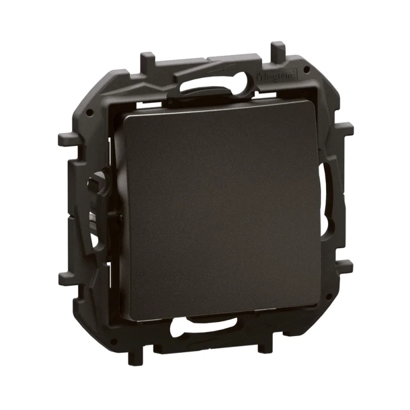 One-way push button NO 6A Black - Legrand Niloe New NP2310BK