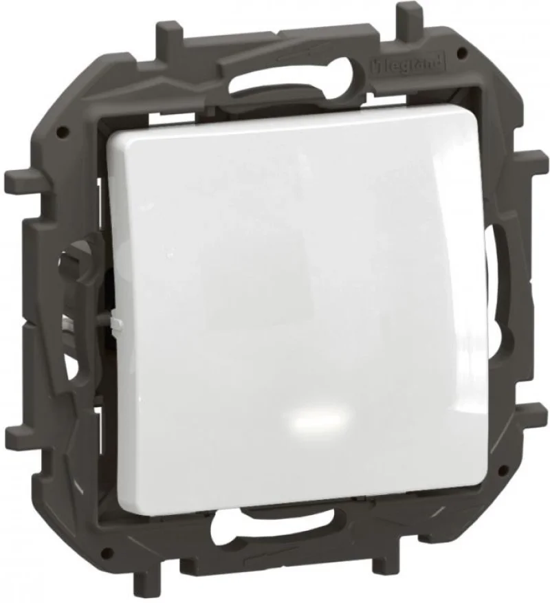 Legrand Бутон 6A c LED индикатор 0.125 mA/230V Бял - Legrand Niloe New NP2315WH