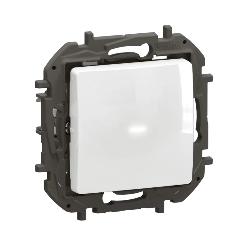 Димер бутонен за всички товари 5-300W LED 5-75W Бял - Legrand Niloe New NP2410WH