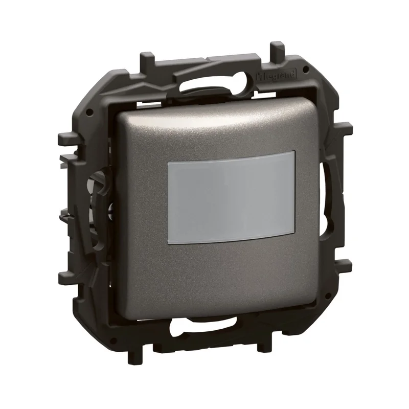 Legrand Automatic switch with PIR sensor 170° range 8m h=1.2m LED up to 100W without neutral Grey - Legrand Niloe New NP2512MG