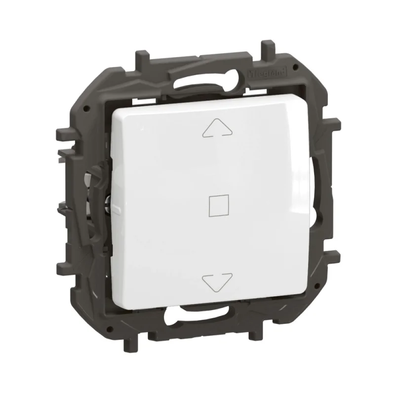 Бутон за щори 6A Бял - Legrand Niloe New NP2611WH
