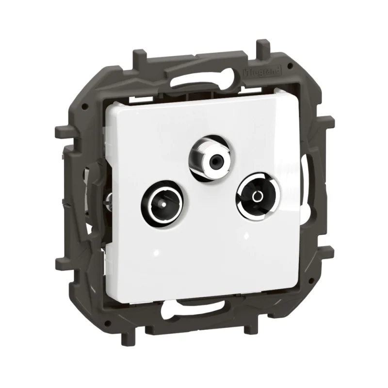 Legrand TV outlet-R-SAT adapter 14dB White - Legrand Niloe New NP4105WH