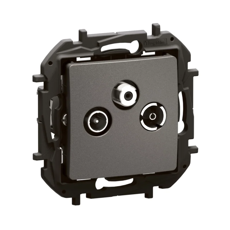 Legrand TV outlet-R-SAT type star 1.5dB Grey - Legrand Niloe New NP4106MG
