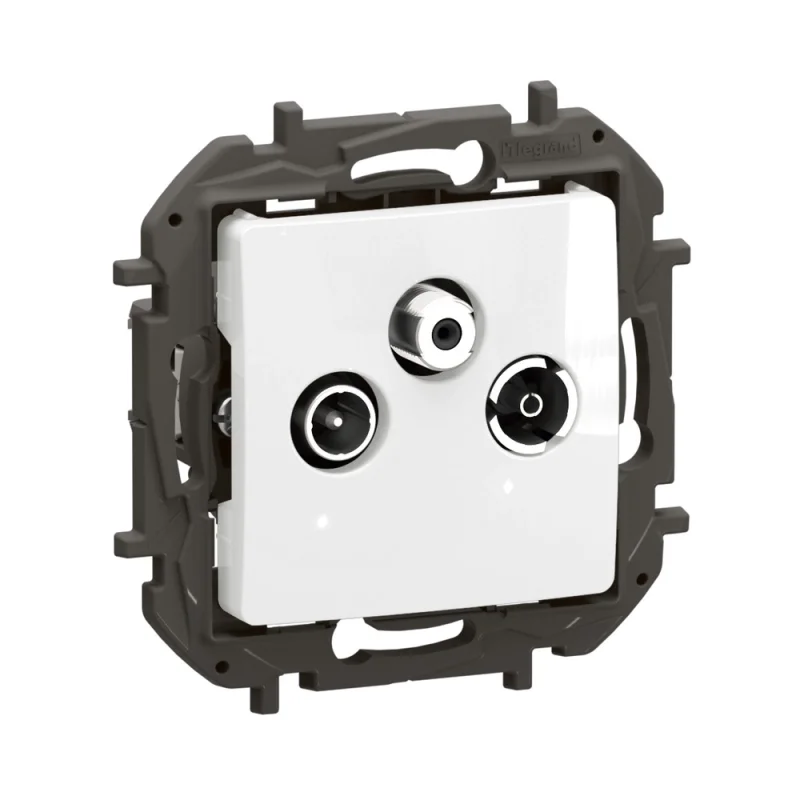 Legrand TV outlet-R-SAT type star 1.5dB White - Legrand Niloe New NP4106WH