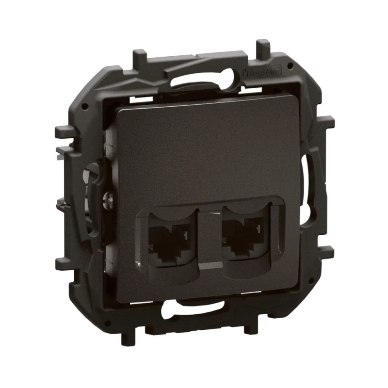 Розетка 2x RJ45 FTP cat.6 Черен - Legrand Niloe New NP4332BK