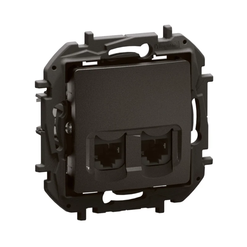 Розетка 2x RJ45 STP cat.6 Черен - Legrand Niloe New NP4333BK