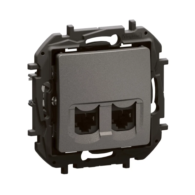 Outlet 2x RJ45 STP cat.6 Grey - Legrand Niloe New NP4333MG