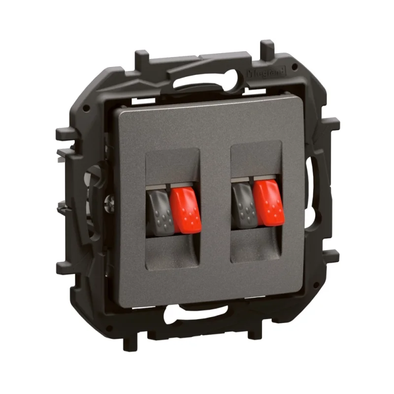 Розетка за тонколони двойна Сив - Legrand Niloe New NP4411MG