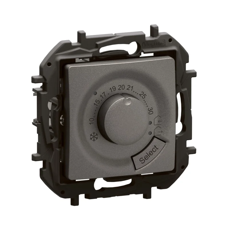 Thermostat 10-30°C max. 8A 230VA Grey - Legrand Niloe New NP670MG