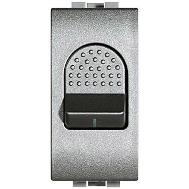 Ключ двуполюсен 32A 1М Алуминий - bticino Livinglight NT4011