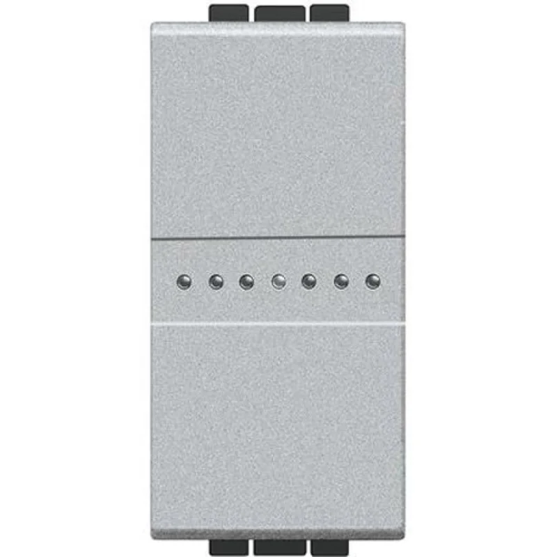 bticino Ключ еднополюсен аксиален 1М Алуминий - bticino Livinglight NT4053AN