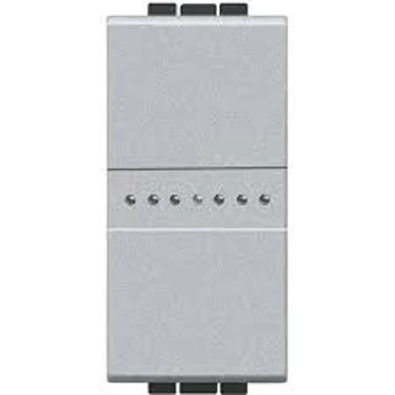 bticino Бутон еднополюсен аксиален 1М Алуминий - bticino Livinglight NT4055AN