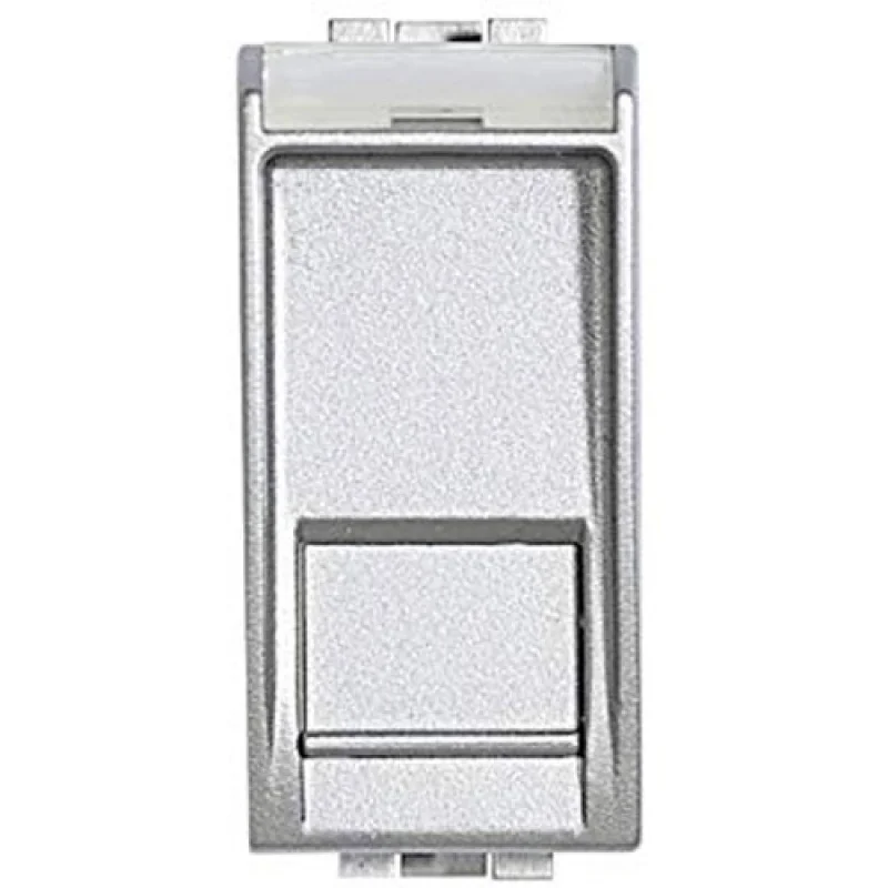 Розетка 1xRJ45 Cat. 6 FTP 1М Алуминий - bticino Livinglight NT4279C6F