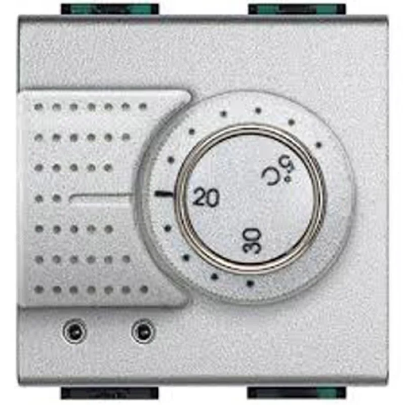 Thermostat 2M Aluminium - bticino Livinglight NT4441