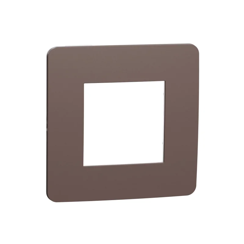 Schneider Electric Frame 1x 2M Unica Studio, chocolate/white - SCHNEIDER ELECTRIC New Unica NU280216