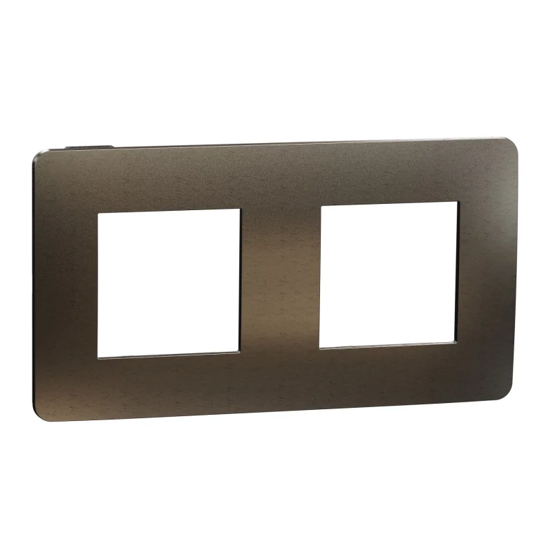 Frame 2x 2M Unica Studio Metal, dark aluminium/anthracite - SCHNEIDER ELECTRIC New Unica NU280453M