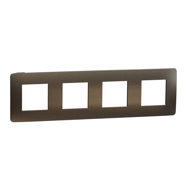 Schneider Electric Frame 4x 2M Unica Studio Metal, dark aluminium/anthracite - SCHNEIDER ELECTRIC New Unica NU280853M