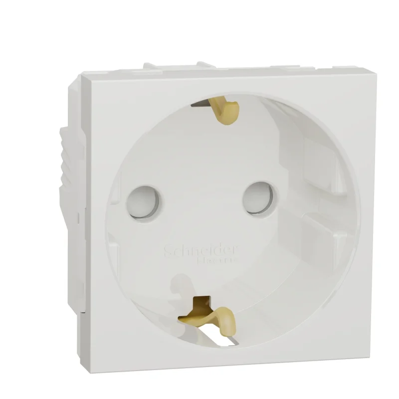 Schneider Electric Schuko socket with children's protection 2P+E, 16A, 2M, white - SCHNEIDER ELECTRIC New Unica NU303718
