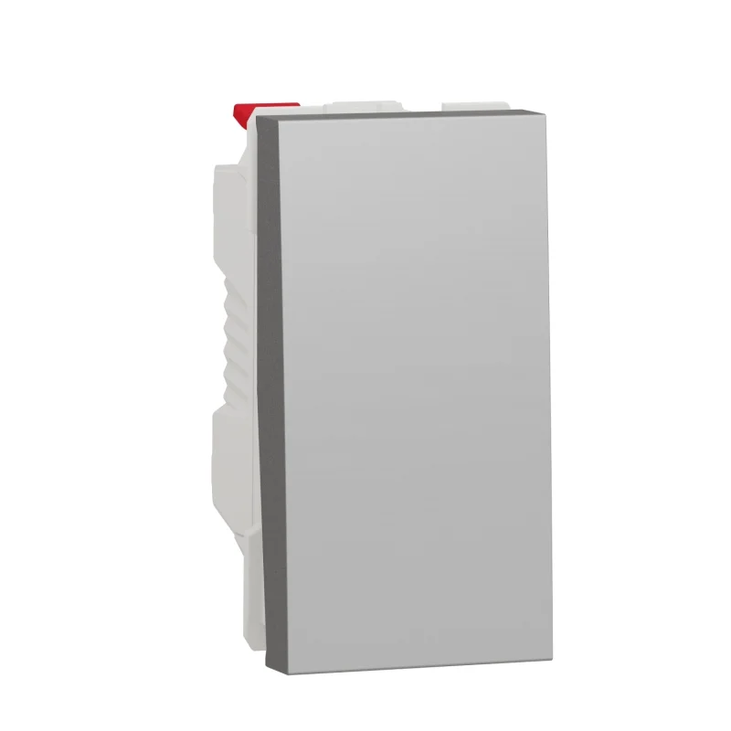 One-way switch 10A, 1M, aluminium - SCHNEIDER ELECTRIC New Unica NU310130