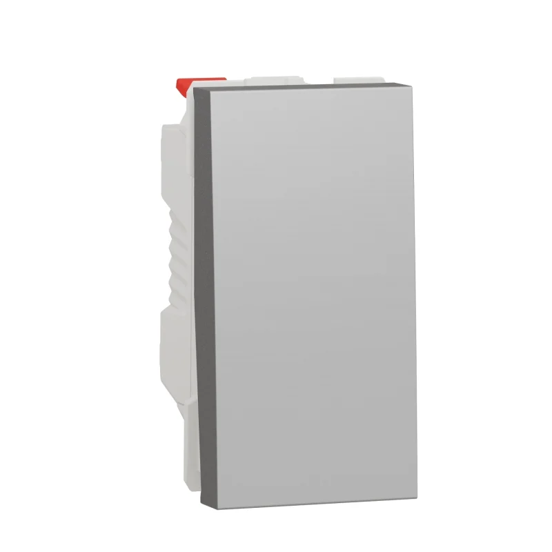 Two-way switch 10A, 1M, aluminium - SCHNEIDER ELECTRIC New Unica NU310330