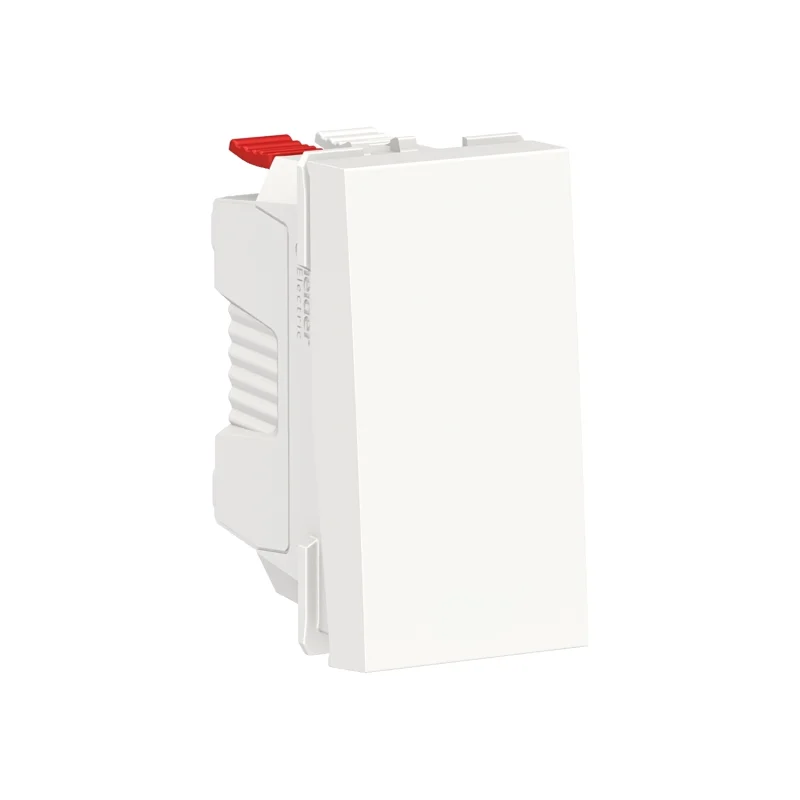 Еднополюсен бутон 10A, 1M, бял - SCHNEIDER ELECTRIC New Unica NU310618