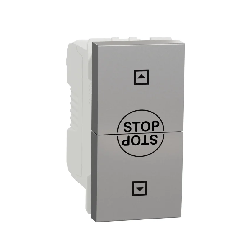 Schneider Electric Switch for shutter control 10A, 1M, aluminium - SCHNEIDER ELECTRIC New Unica NU310830SC