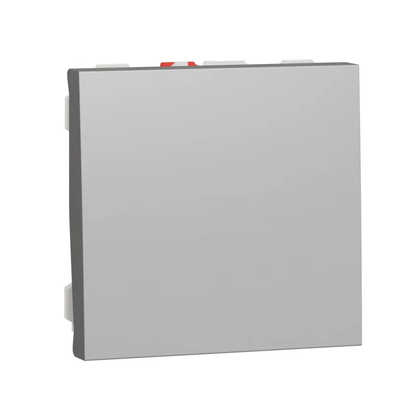 Schneider Electric Еднополюсен бутон 10A, 2M, алуминий - SCHNEIDER ELECTRIC New Unica NU320630