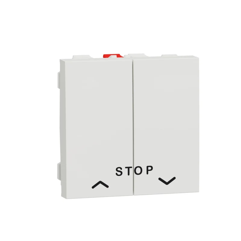 Бутон за управление на щори 10A, 2M, бял - SCHNEIDER ELECTRIC New Unica NU323718