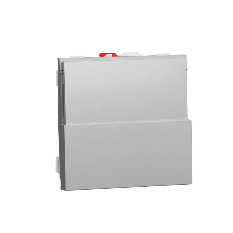 Еднополюсен бутон НО/НЗ с държач за етикет 10A, 2M, алуминий - SCHNEIDER ELECTRIC New Unica NU324630