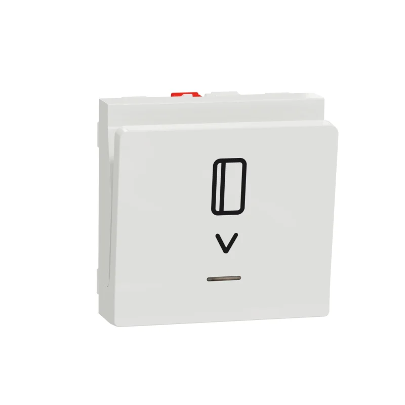 Schneider Electric Ключ за управление с карта 10A, 230V, 2M, бял - SCHNEIDER ELECTRIC New Unica NU328318
