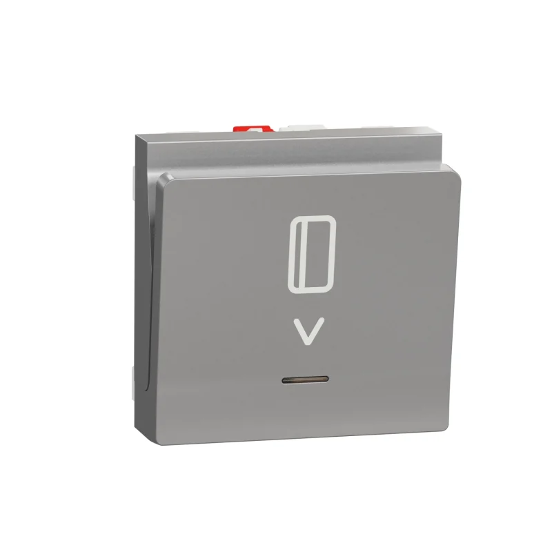 Schneider Electric Ключ за управление с карта 10A, 230V, 2M, алуминий - SCHNEIDER ELECTRIC New Unica NU328330