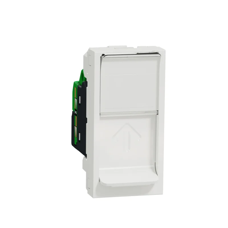 Schneider Electric Outlet RJ45, cat. 6 UTP, 1M, white - SCHNEIDER ELECTRIC New Unica NU341418