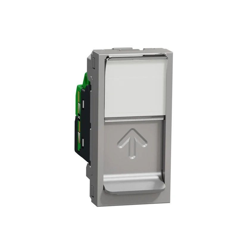 Розетка RJ45, кат. 6A FTP, 1M, алуминий - SCHNEIDER ELECTRIC New Unica NU344830