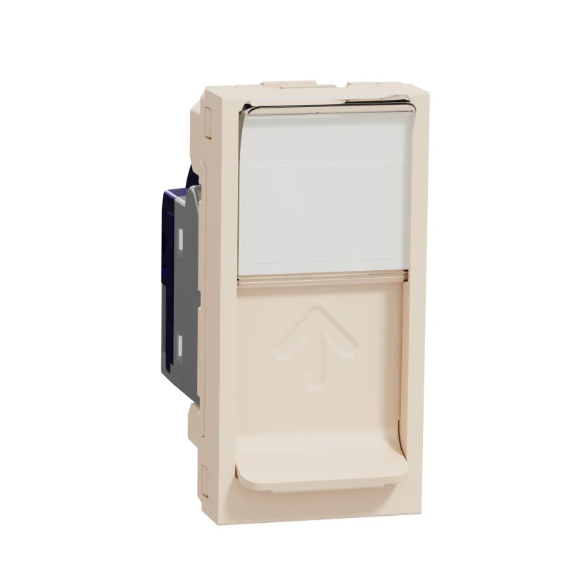 Schneider Electric Outlet RJ45, cat. 6A FTP, 1M, ivory - SCHNEIDER ELECTRIC New Unica NU344844
