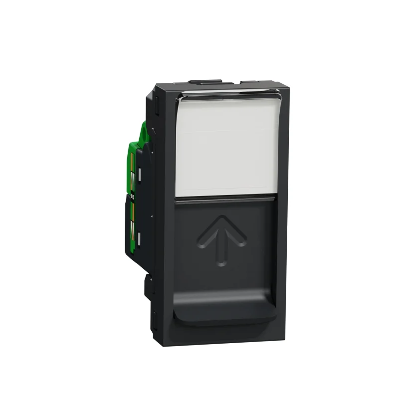 Schneider Electric Розетка RJ45, кат. 6A FTP, 1M, антрацит - SCHNEIDER ELECTRIC New Unica NU344854