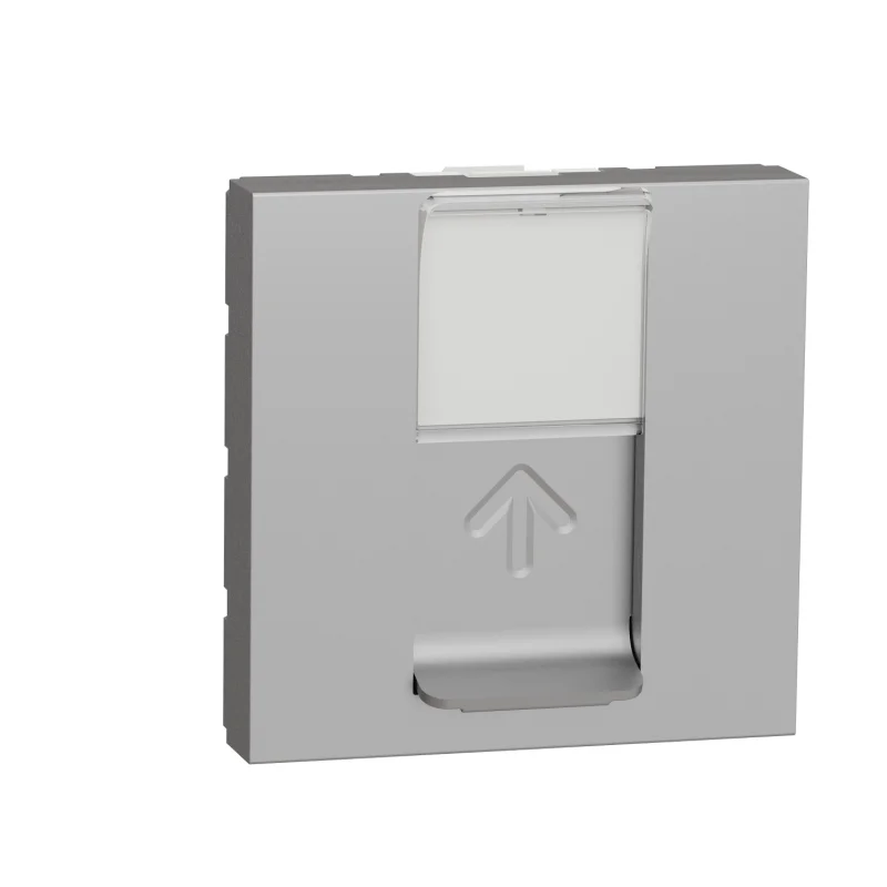 Outlet RJ45, cat. 6A FTP, 2M, aluminium - SCHNEIDER ELECTRIC New Unica NU344930