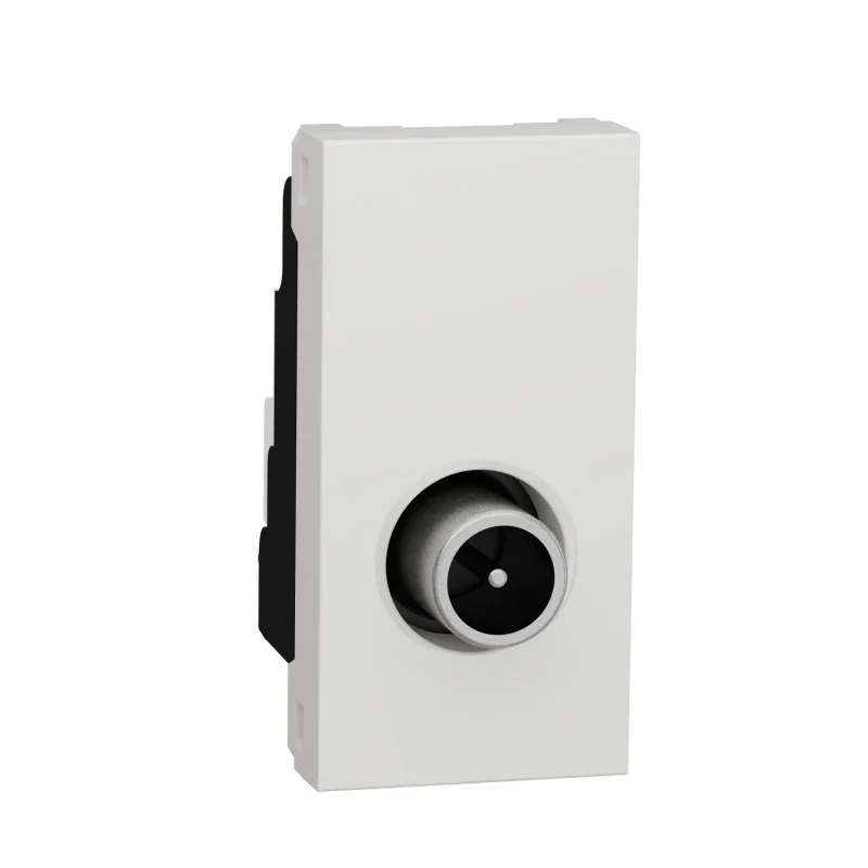 Schneider Electric Мъжка ТВ розетка звезда 1.5 dB, 1M, бял - SCHNEIDER ELECTRIC New Unica NU346118