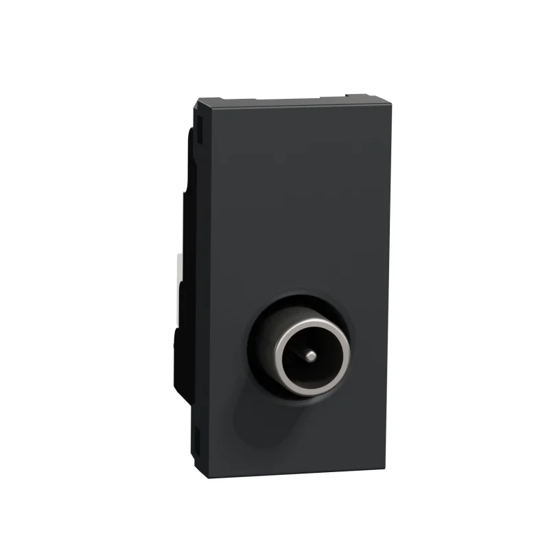 Мъжка ТВ розетка звезда 1.5 dB, 1M, антрацит - SCHNEIDER ELECTRIC New Unica NU346154