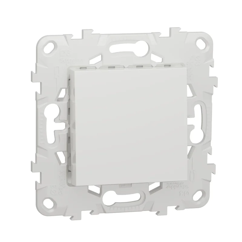 Ключ 10A, с монтажна рамка, 2M, бял - SCHNEIDER ELECTRIC New Unica NU520118