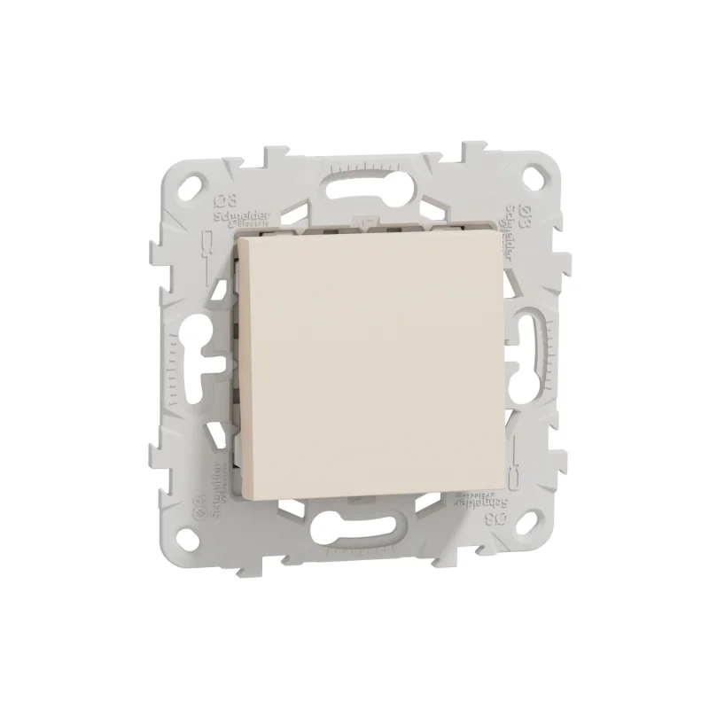 Two-way switch with mounting frame, 2M, ivory - SCHNEIDER ELECTRIC New Unica NU520344