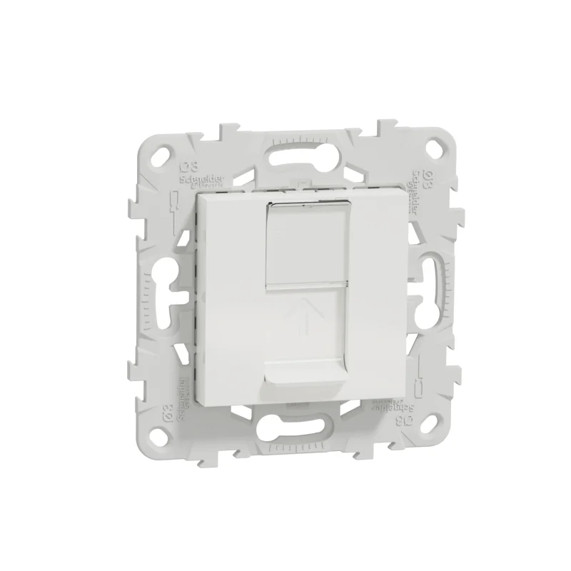 Schneider Electric Розетка RJ45, кат. 5e UTP с монтажна рамка, 2M, бял - SCHNEIDER ELECTRIC New Unica NU541118