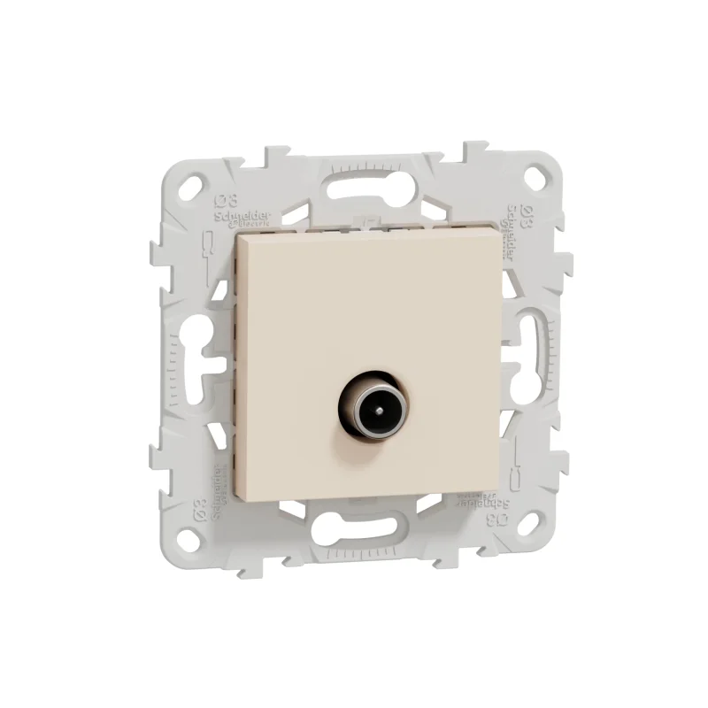 Мъжка ТВ розетка звезда 1.5 dB с монтажна рамка, 2M, сл.кост - SCHNEIDER ELECTRIC New Unica NU546244