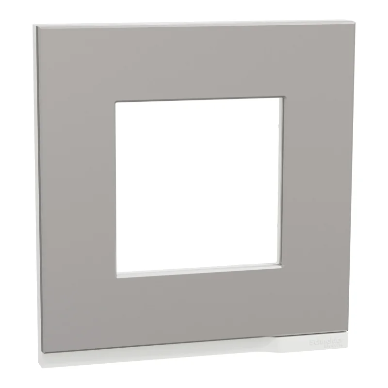 Schneider Electric Frame 1x 2M Unica Pure, aluminium - SCHNEIDER ELECTRIC New Unica NU600280