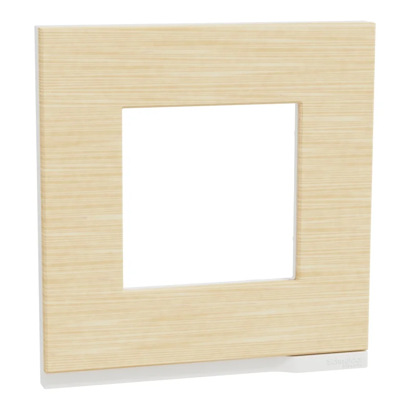 Schneider Electric Frame 1x 2M Unica Pure, Scandinavian wood - SCHNEIDER ELECTRIC New Unica NU600283