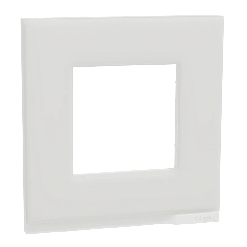 Schneider Electric Frame 1x 2M Unica Pure, white glass - SCHNEIDER ELECTRIC New Unica NU600285