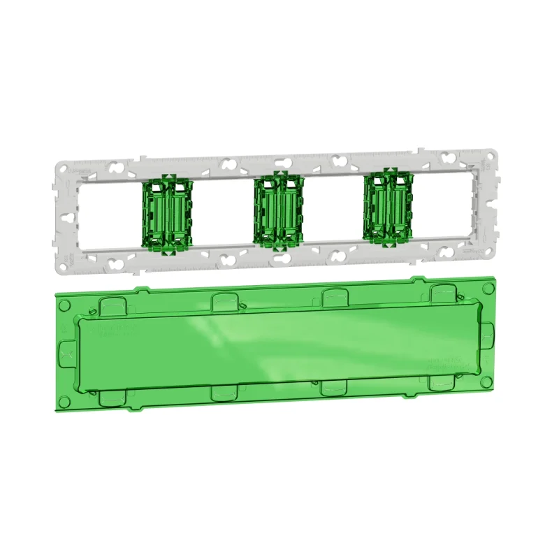 Schneider Electric Монтажна рамка 4x2M/10M - метална с протектор за боя - SCHNEIDER ELECTRIC New Unica NU7008C
